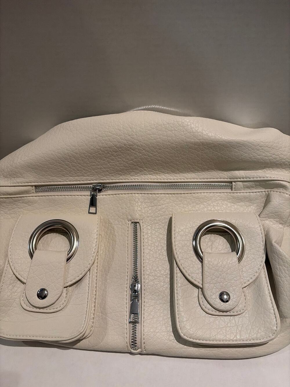 Y2K Utility Bag, Motorcycle Shoulder Bag, Cargo Pocket Purse Grommet Detail